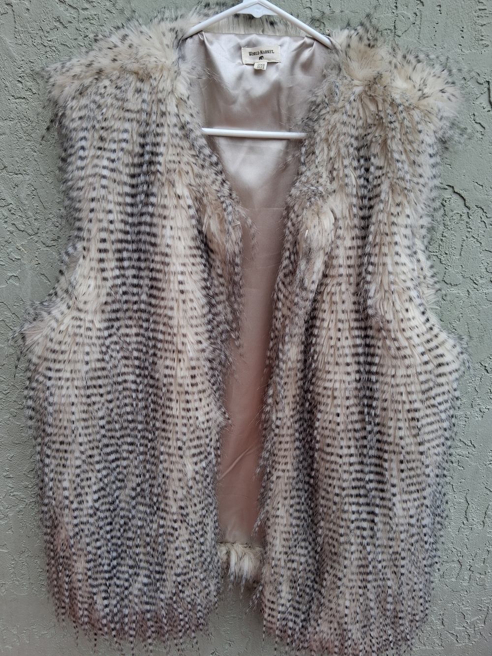Faux Fur Vest Women's One Size World Market Faux Fur